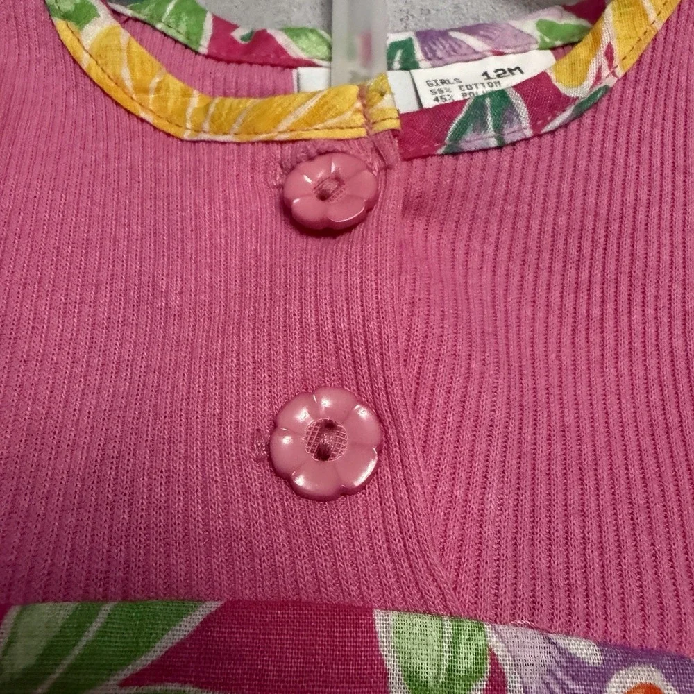 NWT Vintage Sesame Street Flowers Infant‎ Baby Girl's Dress & Bottoms 12 Months